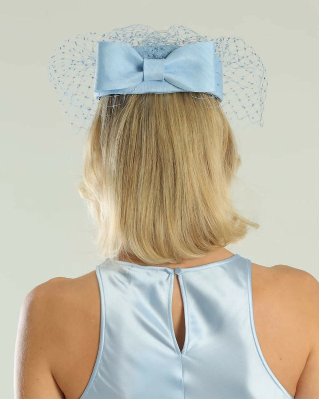 Morgan & Taylor Jacqui Racewear Pillbox Hat - Blue