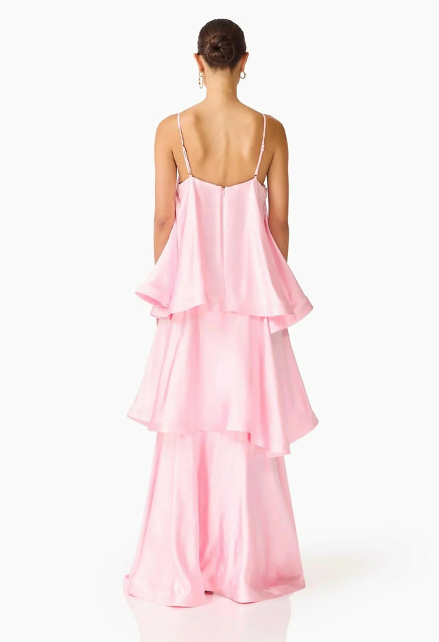 Elliatt Tilly Tiered Maxi Dress in Pale Pink