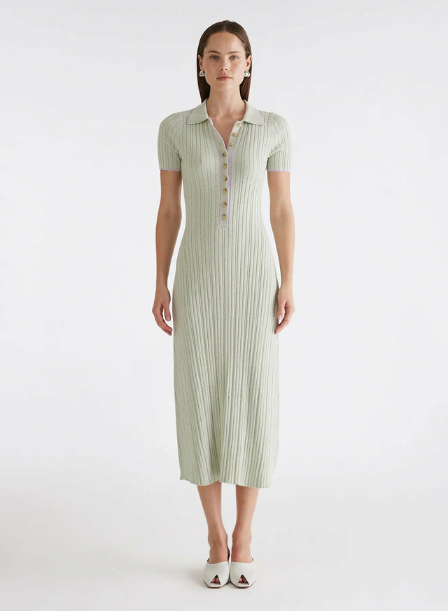 Anna Quan Laurel Penelope Midi Dress Meadow Mint