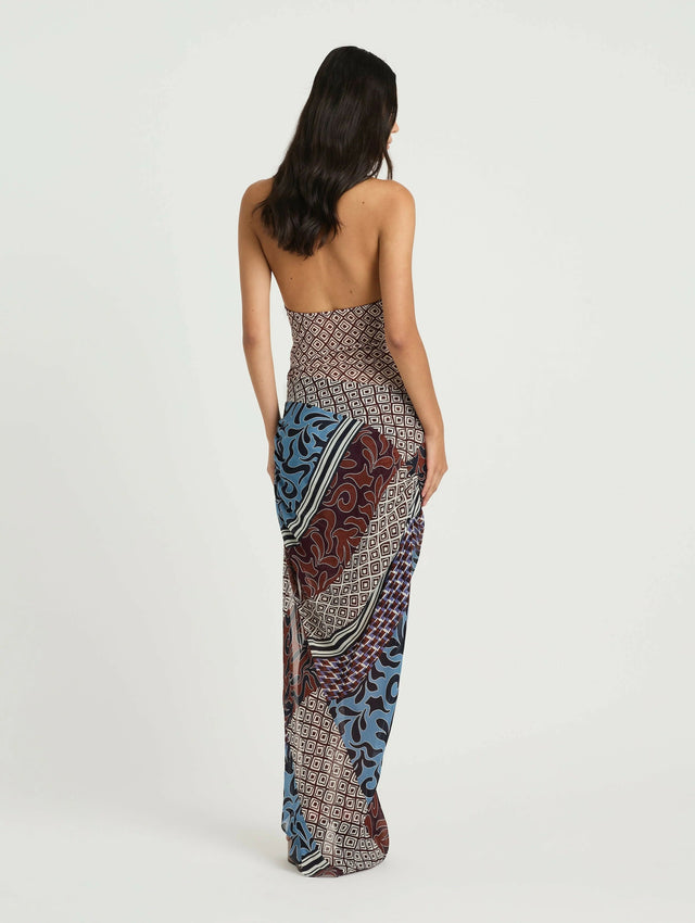 Benni Marnie Maxi Dress In Terra Mosaic