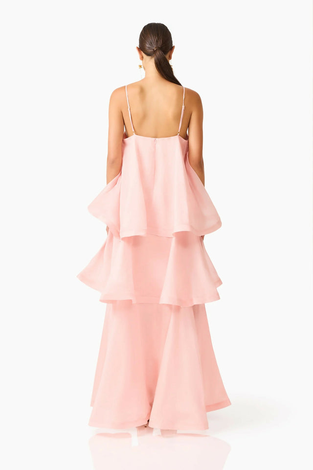 Elliatt Swallowtail Day To Night Maxi Dress In Pink