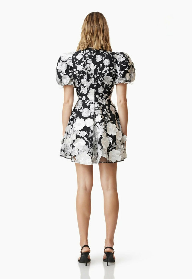 Elliatt Selene Floral Mini Dress Black Size M