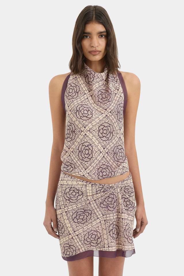 Sir the Label Mireli Halter Scarf Set Rose Parquet