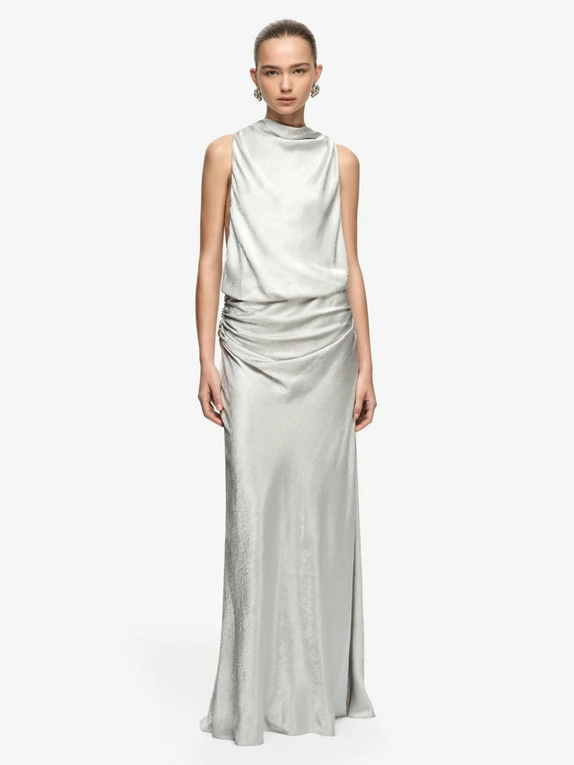 Bec and Bridge Juna Maxi Dress Silver