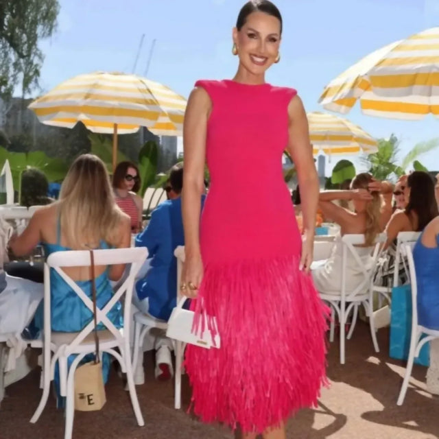 Aje Raffia Rushes Dress