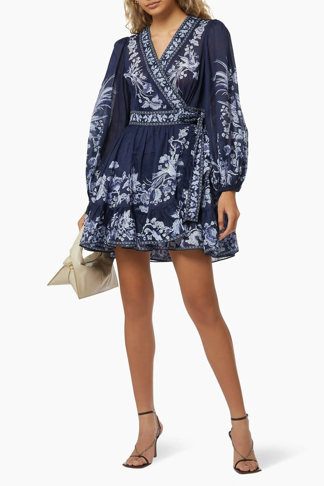 Zimmermann Aliane Blue Frill Dress