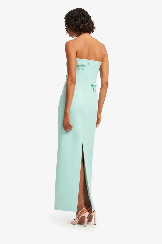Leo Lin Rayna Bow Bustier Maxi Dress