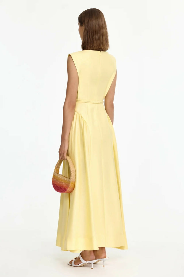 Acler Alvie Maxi Dress Lemon Sorbet