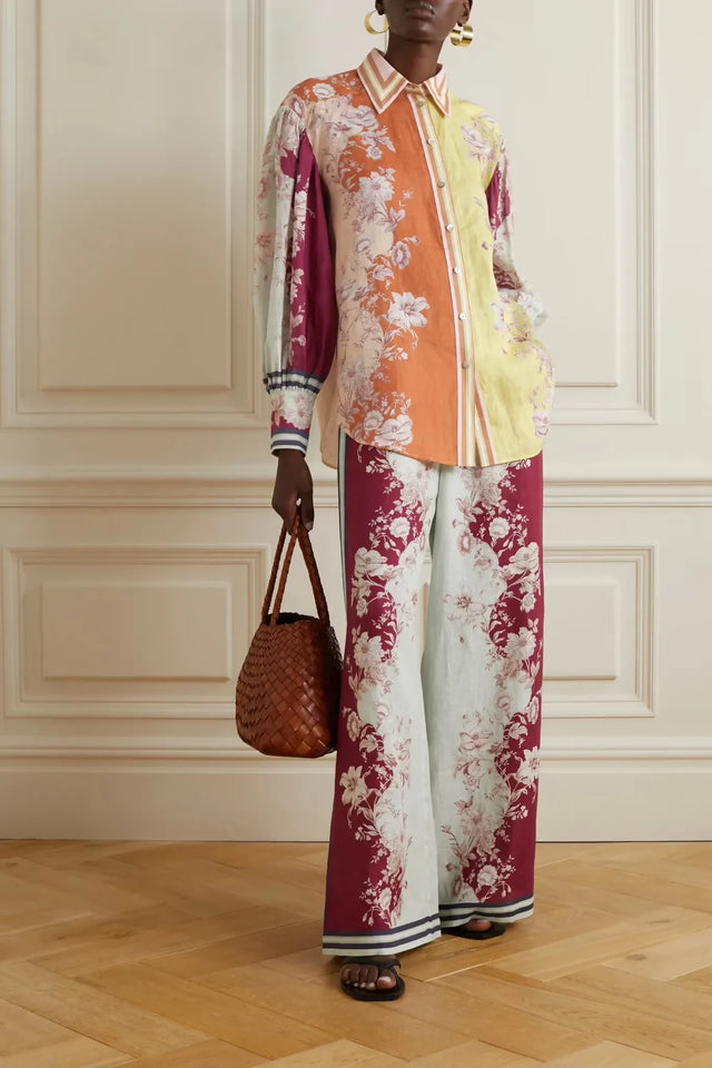 Alemais Marlow Shirt and Pant Set Floral