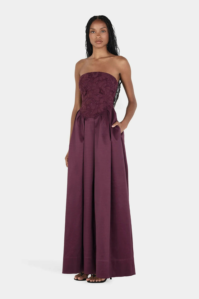 Hansen & Gretel Portia Maxi Dress - Mulberry