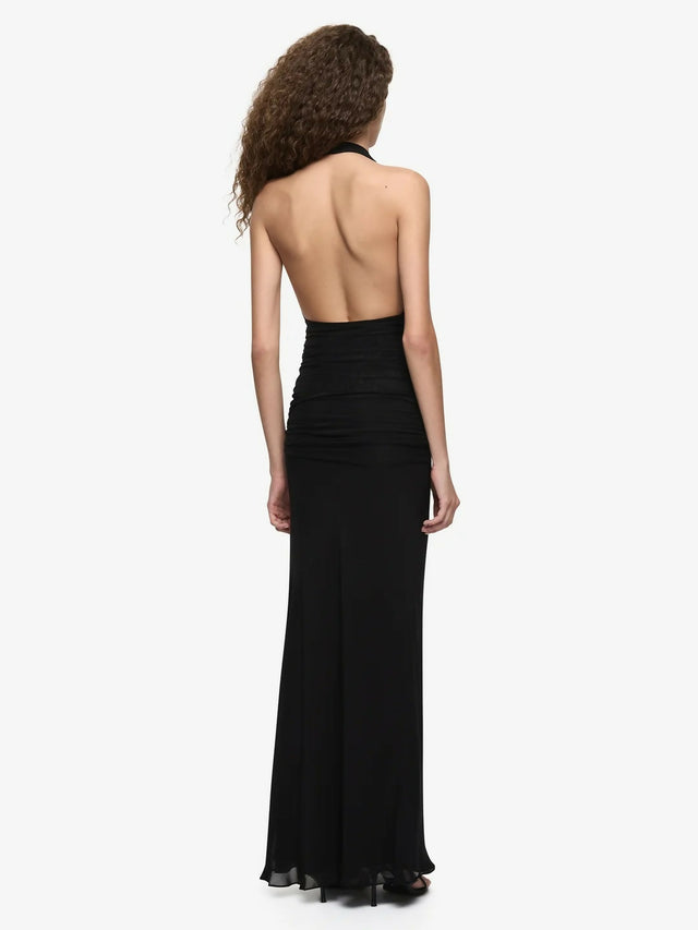 Bec & Bridge Cassie Drape Maxi Dress - Black