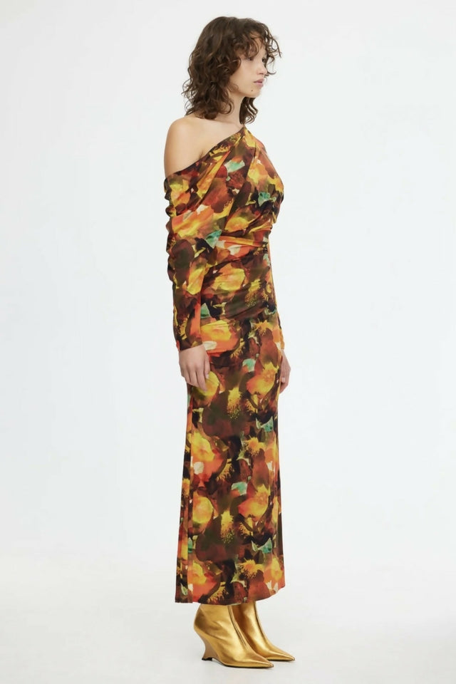 Acler Burford Midi Dress Print