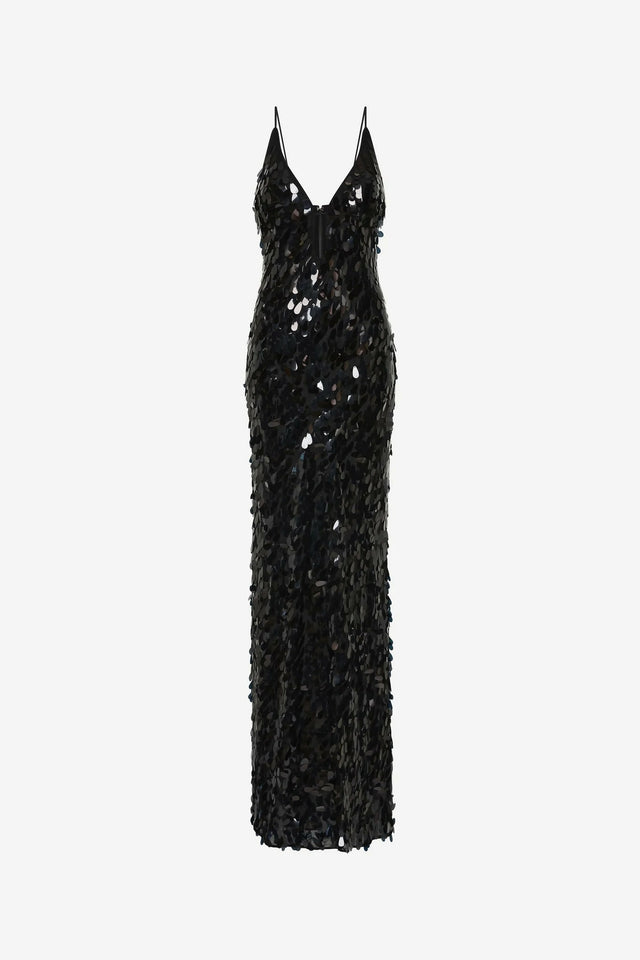 MISHA The Sapphire Sequin Dress Black