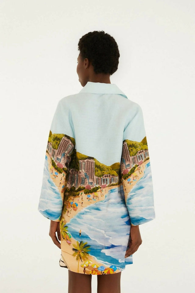 Farm Rio Copacabana Beach Long Sleeve Kimono