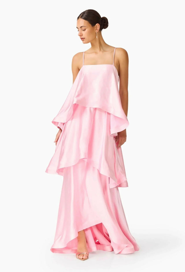 Elliatt Tilly Tiered Maxi Dress in Pale Pink