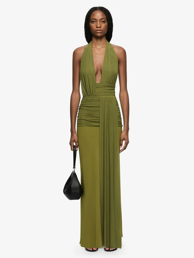 Bec + Bridge Cassis Drape Maxi Dress - Fern