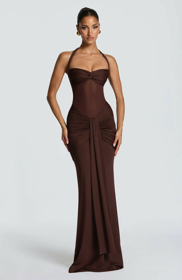 Babyboo Vixen Maxi Dress Plum Brown Size 6, 8, 10
