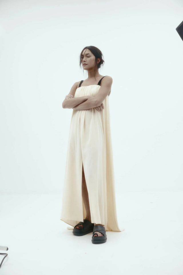 HARRIS TAPPER Bogart Dress Vanilla Silk