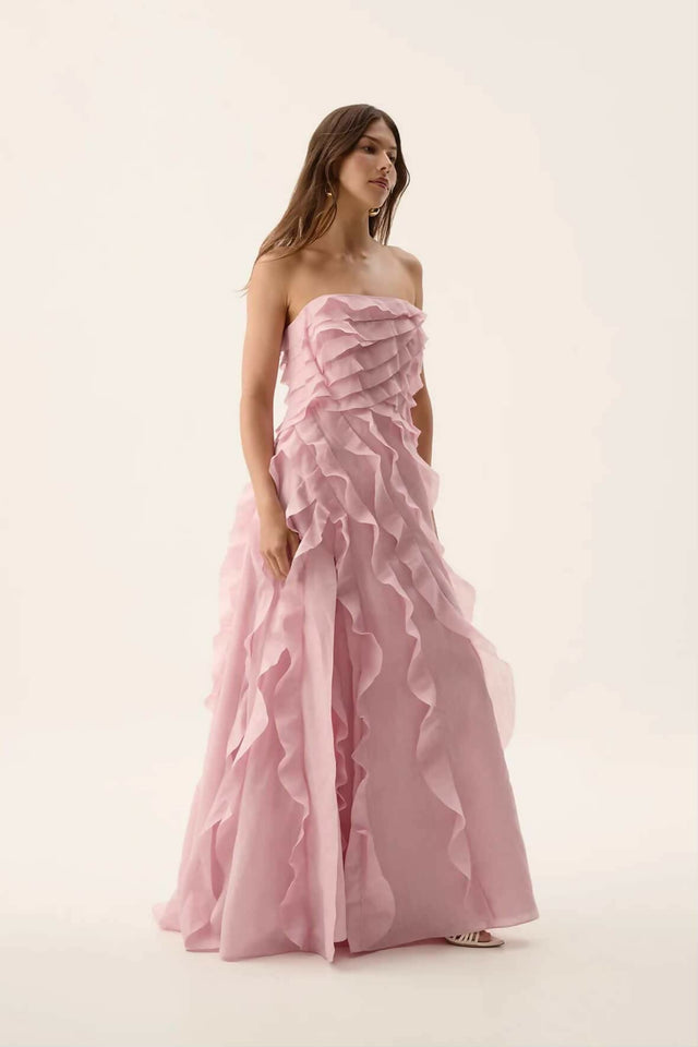 Aje Allairie Gown - Chalk Pink (10)