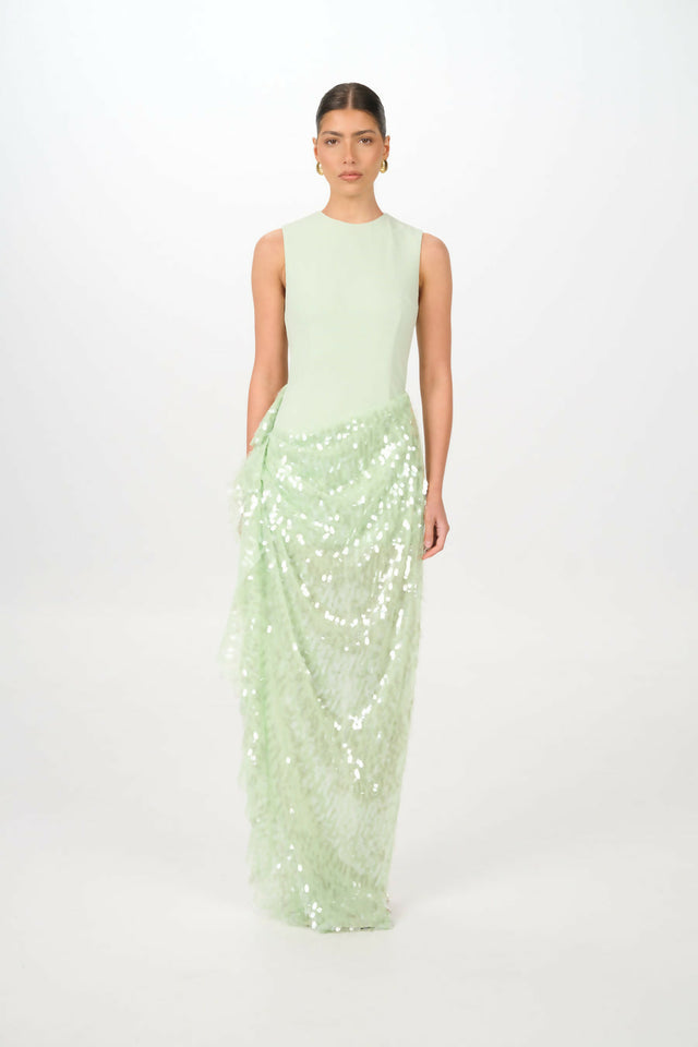 Jefre Sei Zoi Gown Green