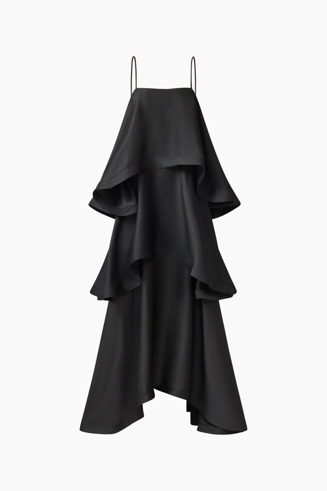 Elliatt Tilly Tiered Maxi Dress in Black