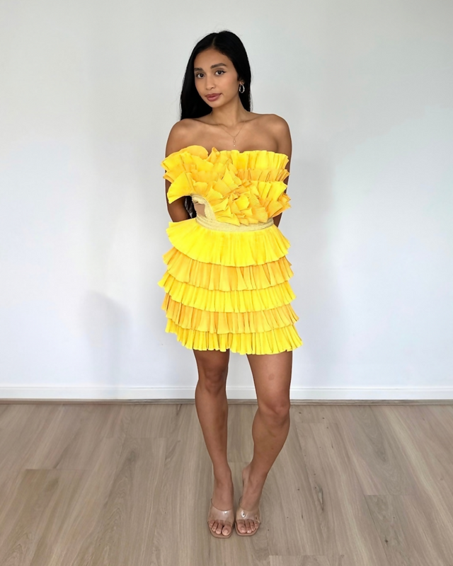 Eliya the Label Josephine Mini Dress Yellow