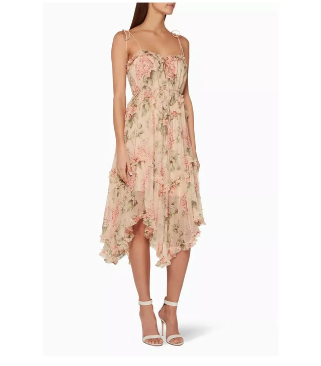 Zimmermann Roselight Picnic Midi Dress