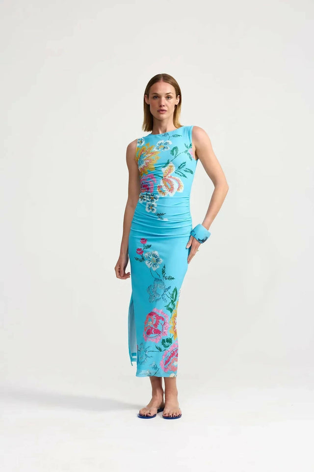 Aston Studio Ariel Mesh Dress - Caribbean Bouquet