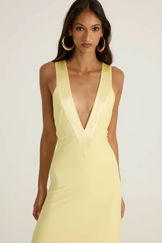 Ance Gria Rosa Gown in Lemon