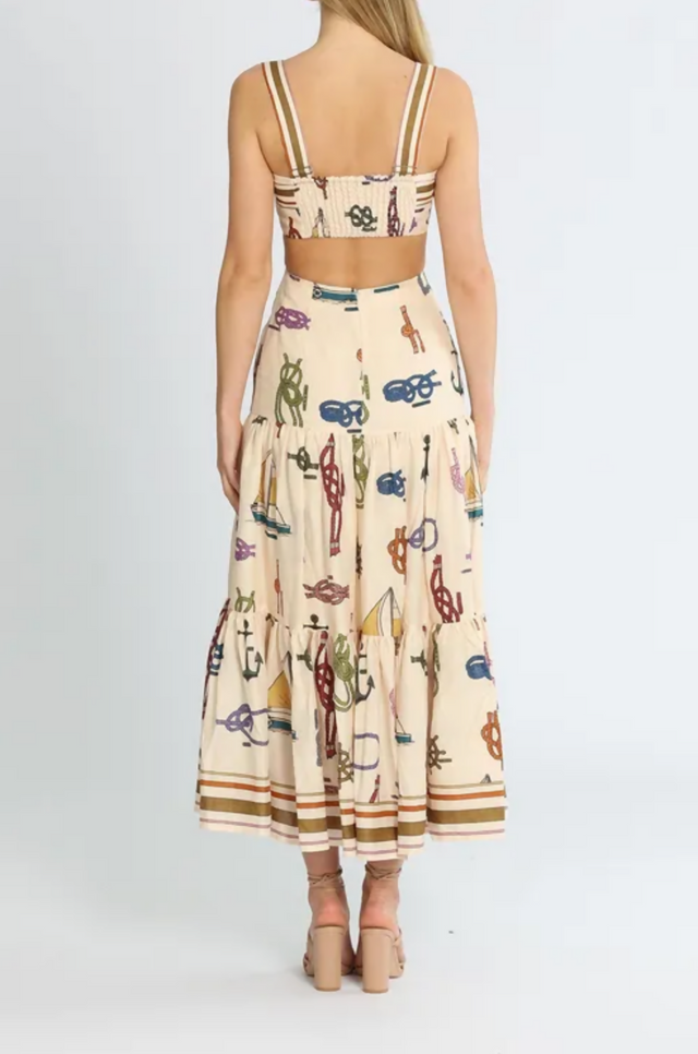 Alemais Ships Ahoy’ Sun Dress Multi