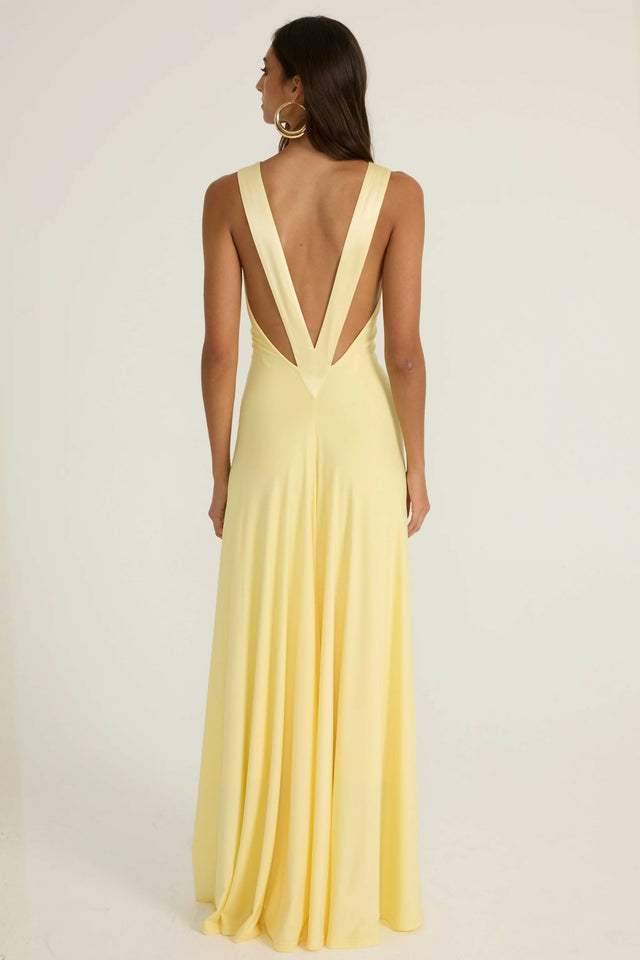 Ance Gria Rosa Gown Yellow Lemon Size 8