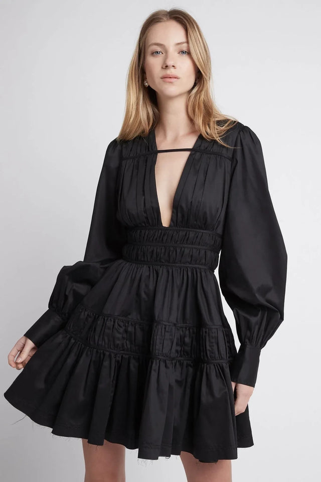 AJE Fallingwater Black Mini Dress
