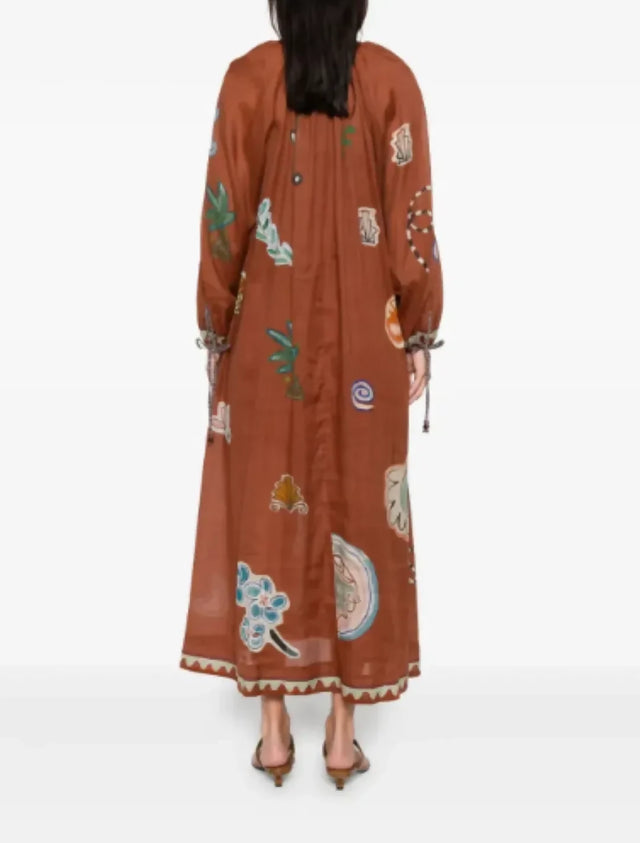 Alémais Laurence Tie Front Shirtdress