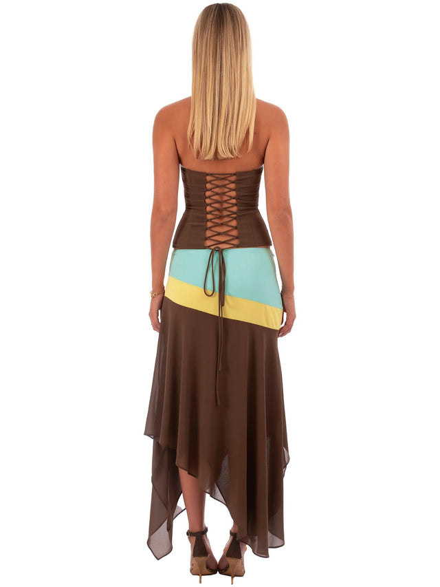 I am Delilah Iris Corset & Midi Skirt Mocha