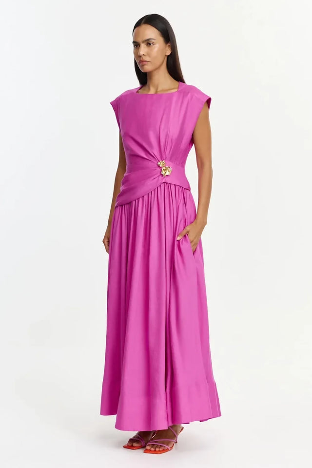 Acler Mannersly Maxi Dress - Pink Topaz