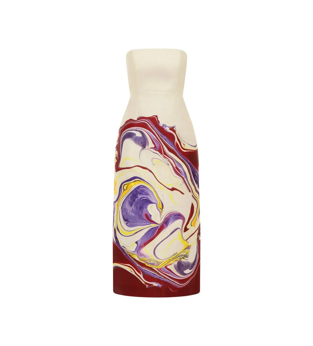 Alemais Luca Corset Midi Dress In Multi