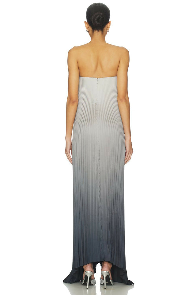 Lidee Black Tie Gown in Smoke Ombre