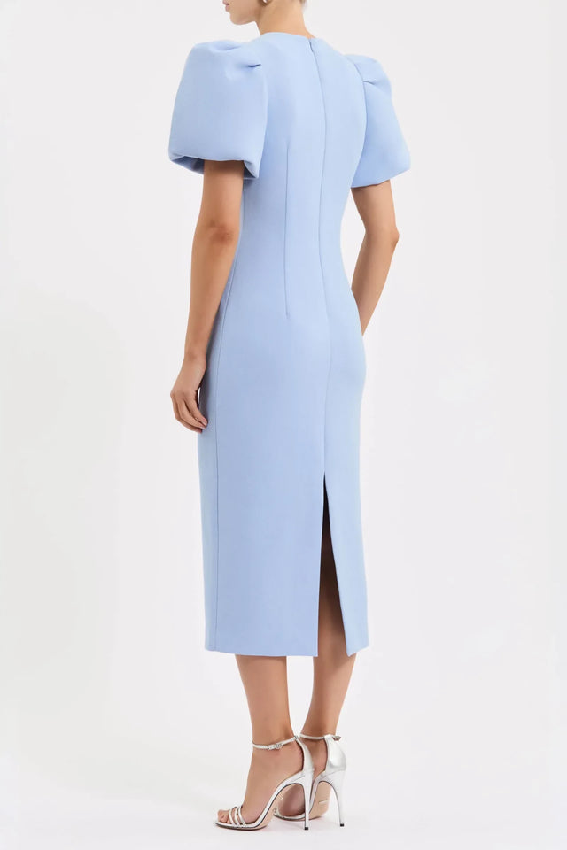 Rebecca Vallance Aylin Puff Sleeve Midi Dress
