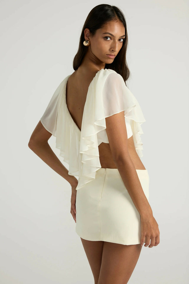 Ance Gria Clover Top & Skirt - Ivory