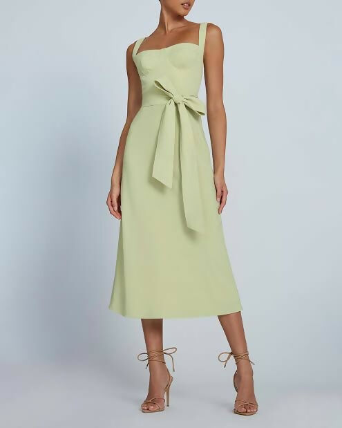 By Johnny Ora Bust Midi Dress Pistachio