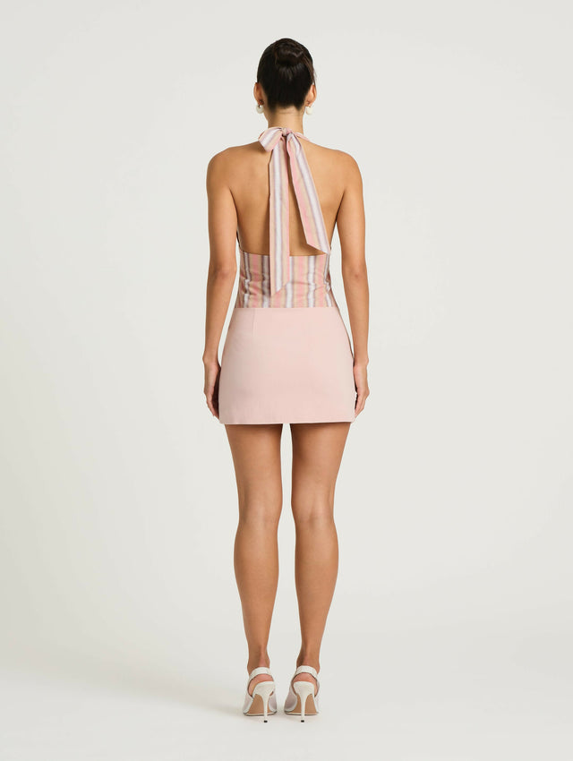 Benni Tiano Mini Dress Pink Stripe
