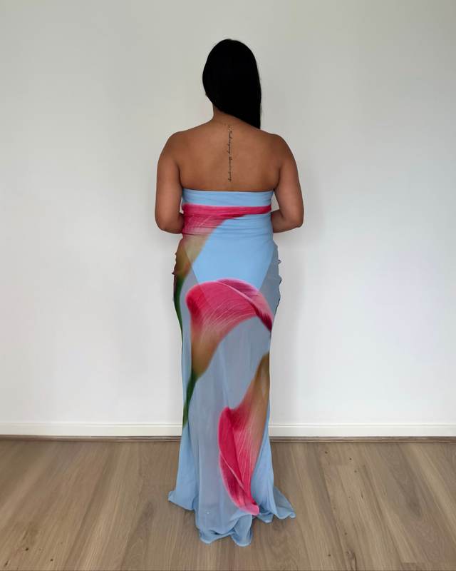 HNTR the Label Alessia Maxi Dress Calla Print
