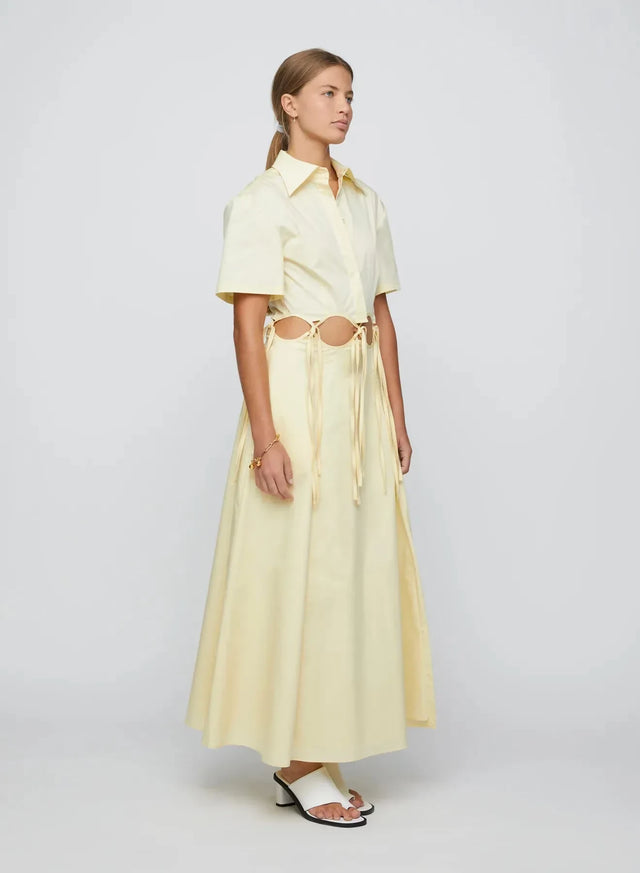 Anna Quan Ondine Cut Out Maxi Dress Sorbet Lemon Yellow