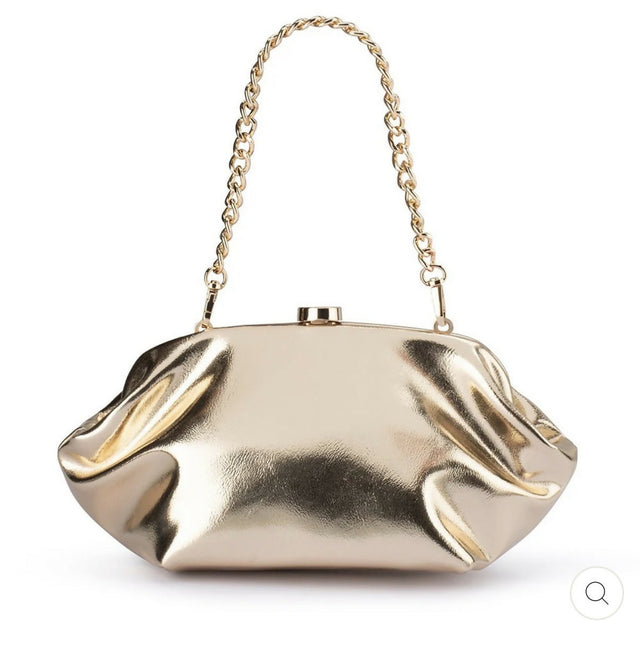 Olga Berg The Tally Metallic Clutch