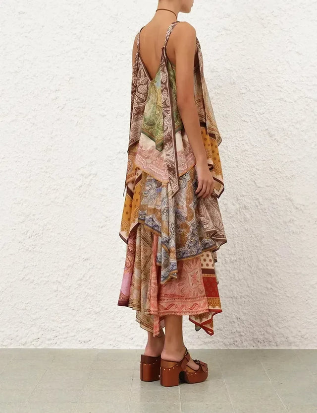 Zimmermann Sundance Scarf Midi Dress