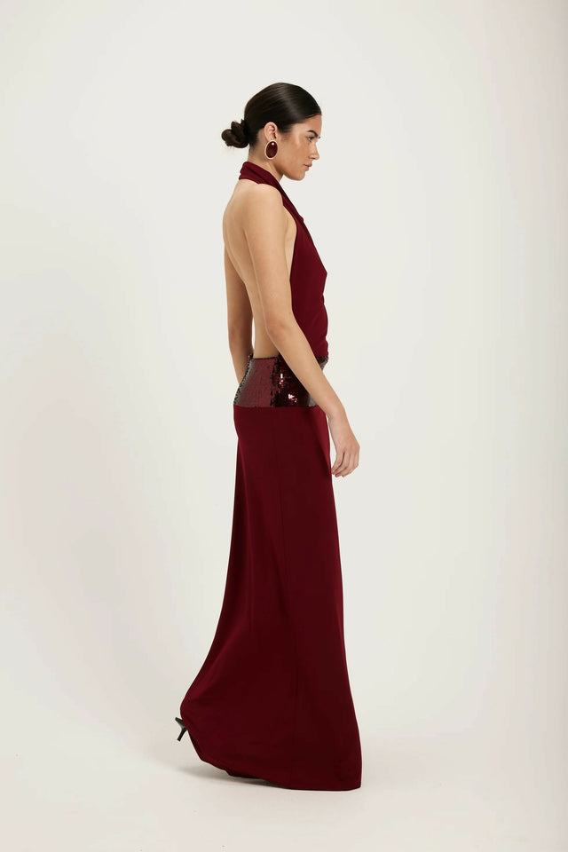 Ance Gria Adele Gown in Wine