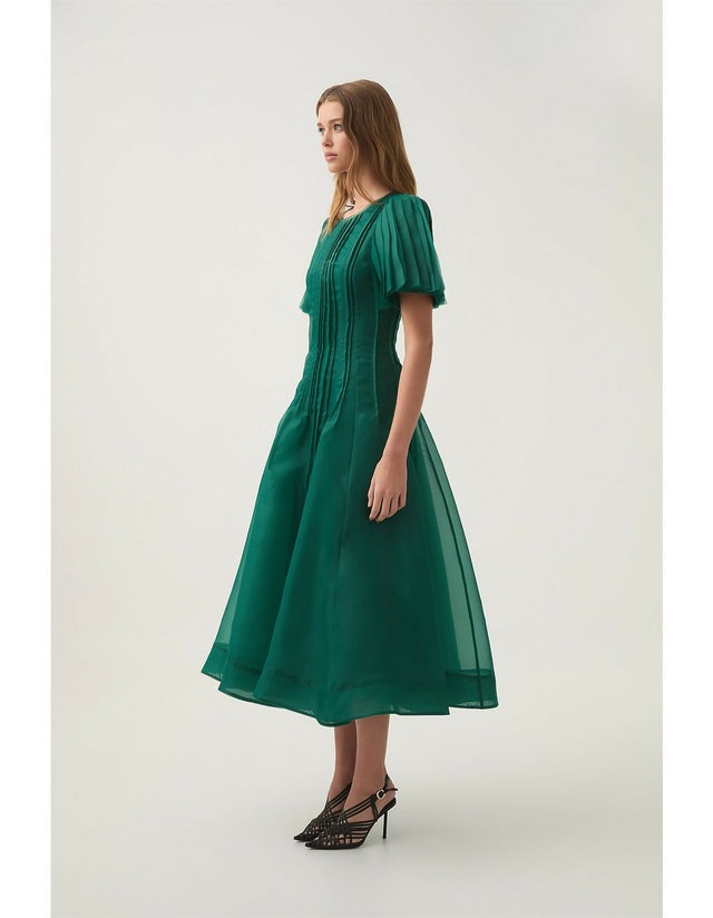 Aje Nova Pleated Midi Dress