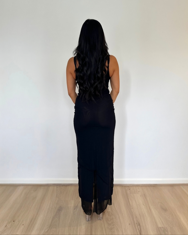 Jefre Sèi Papaya Midi Dress Papaya Print Black