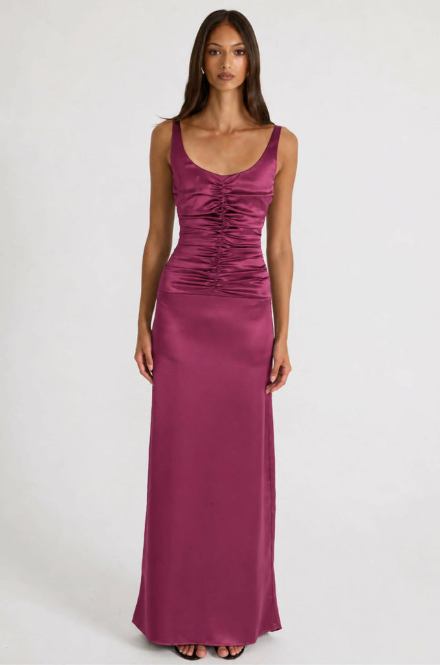 Ance Gria Atlein Gown in Plum