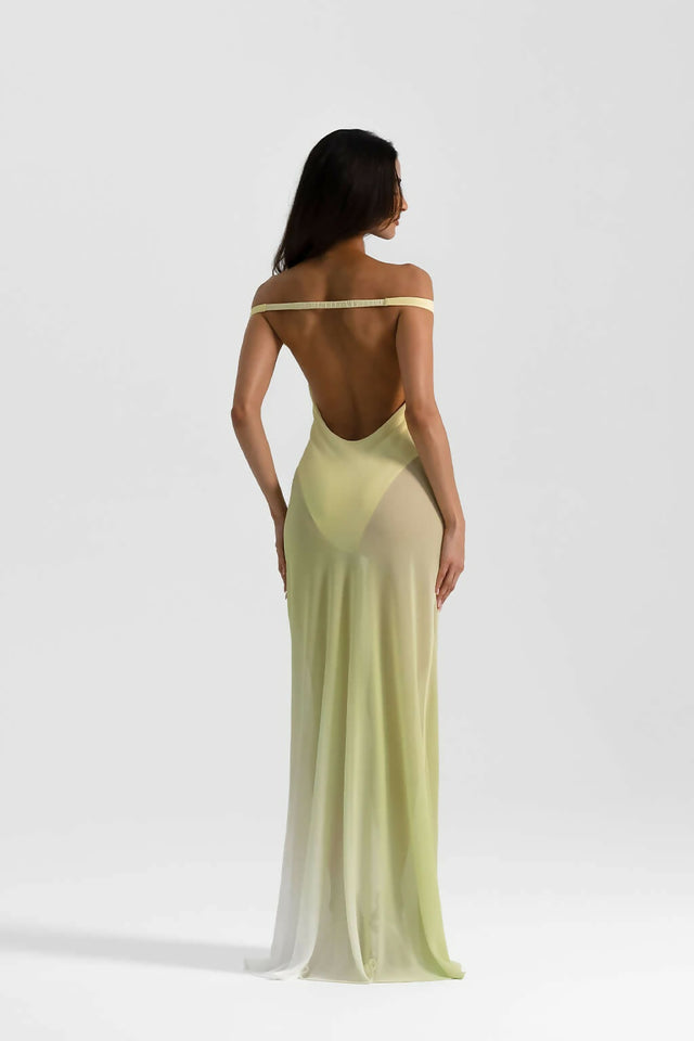 Natalie Rolt Brielle Gown Dress Citrus Yellow